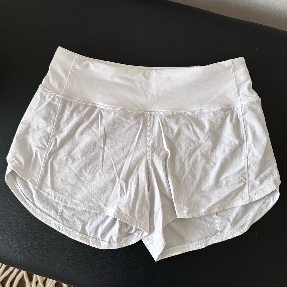 White lululemon shorts size 6